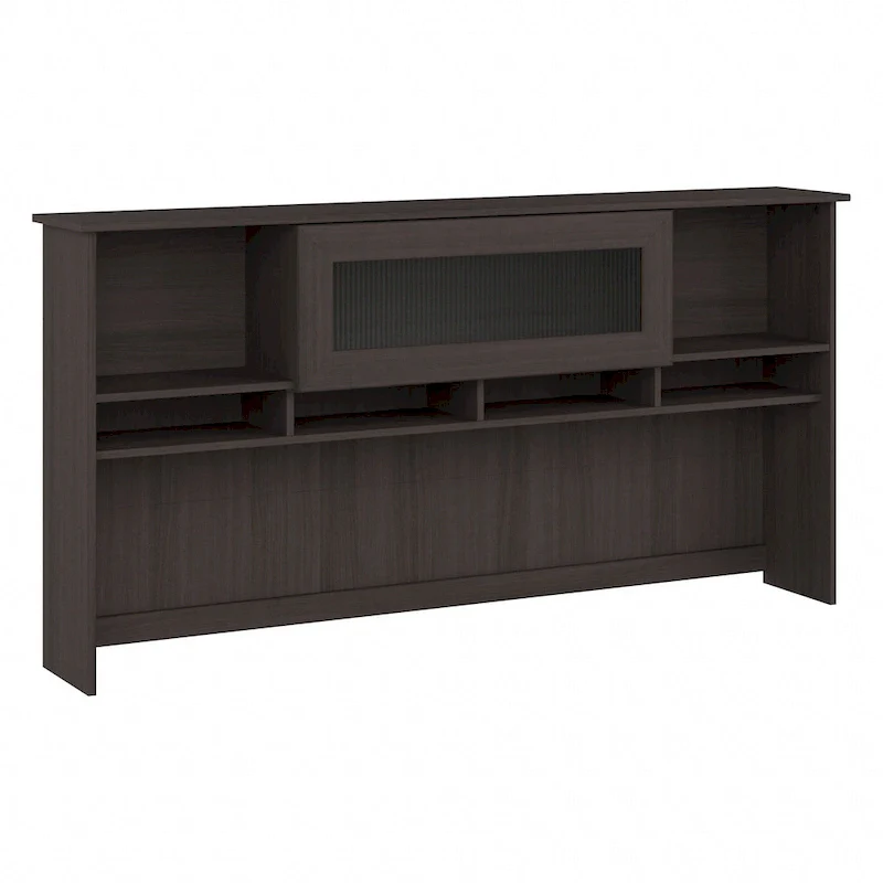 Ash Gray / Heather Gray / White / Modern Gray – Transitional Desk Hutch, 1-Person