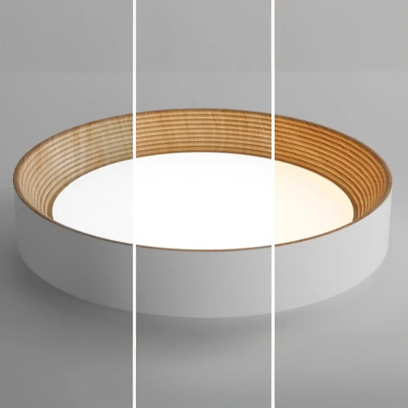 Walnut Round Flush Mount Ceiling Light