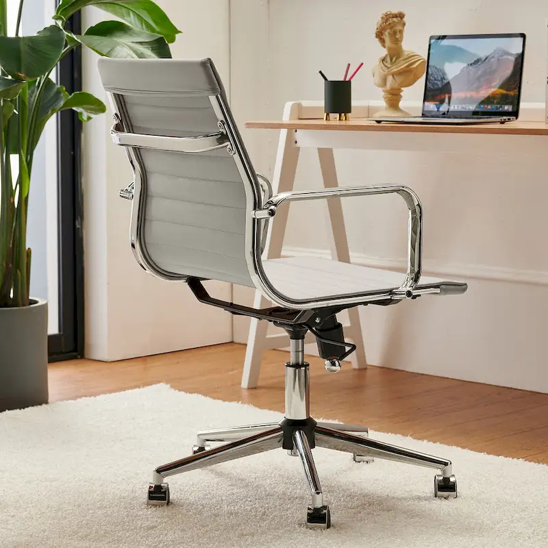 LUXMOD Ribbed Home Office Computer Chair Desk Chair