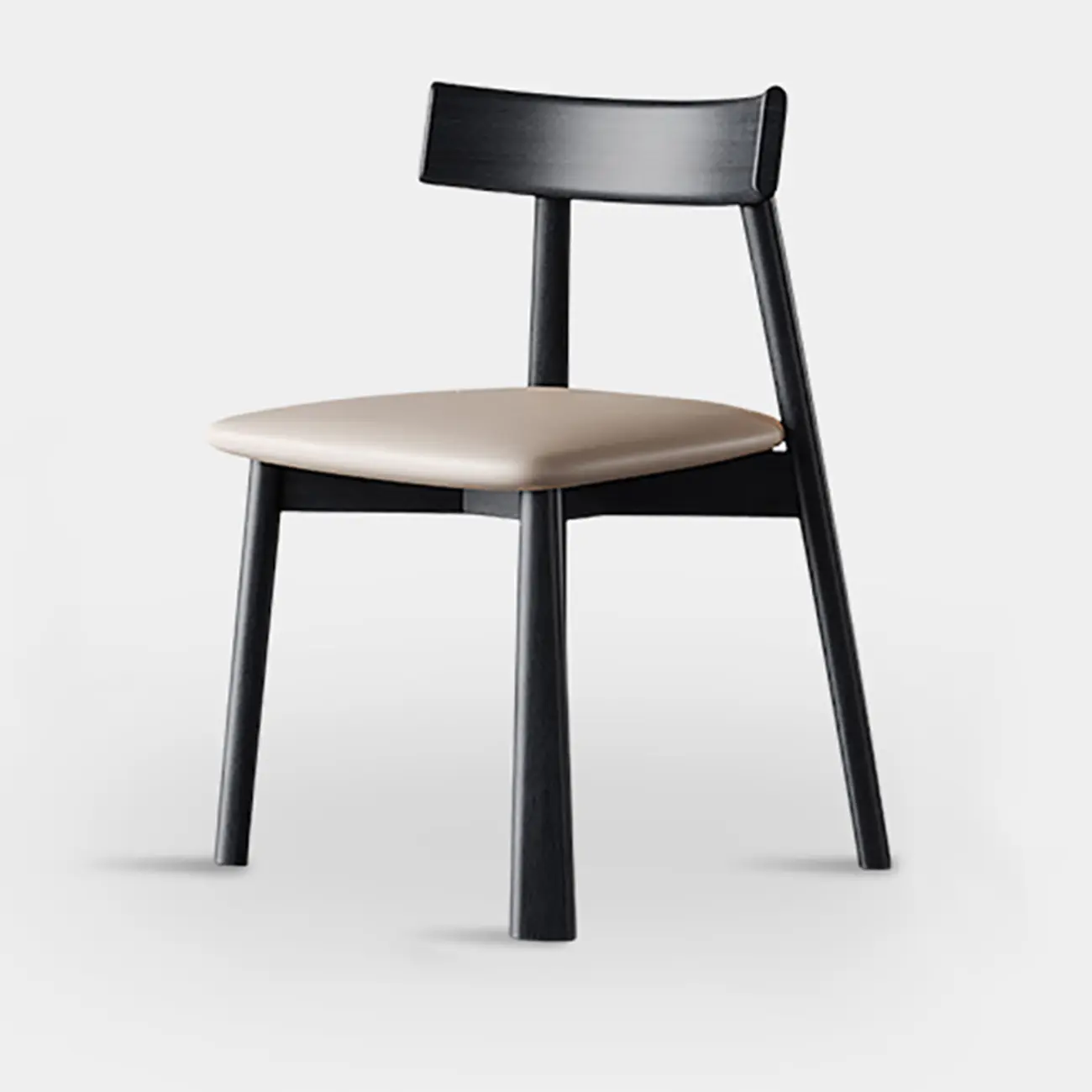 Modern Faux Leather Upholstered Low Back Dining Chair