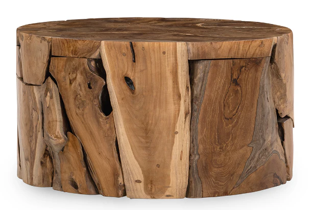 Rhea Teak Wood 32 Round Coffee Table