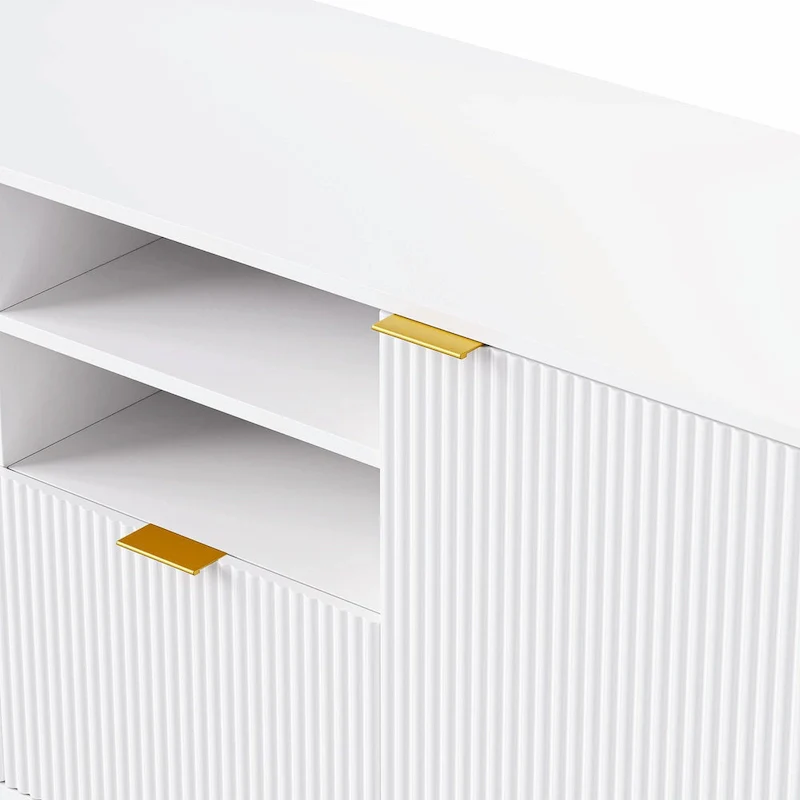 4-Piece Entertainment Wall Unit with 13 Shelves, 8 Drawers, and 2 Cabinets