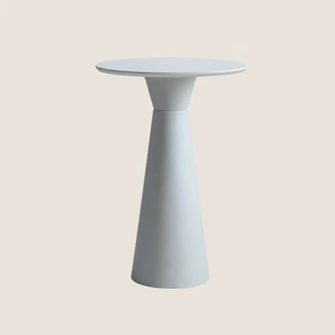 Elegant Pedestal Round White Marble Bar Table
