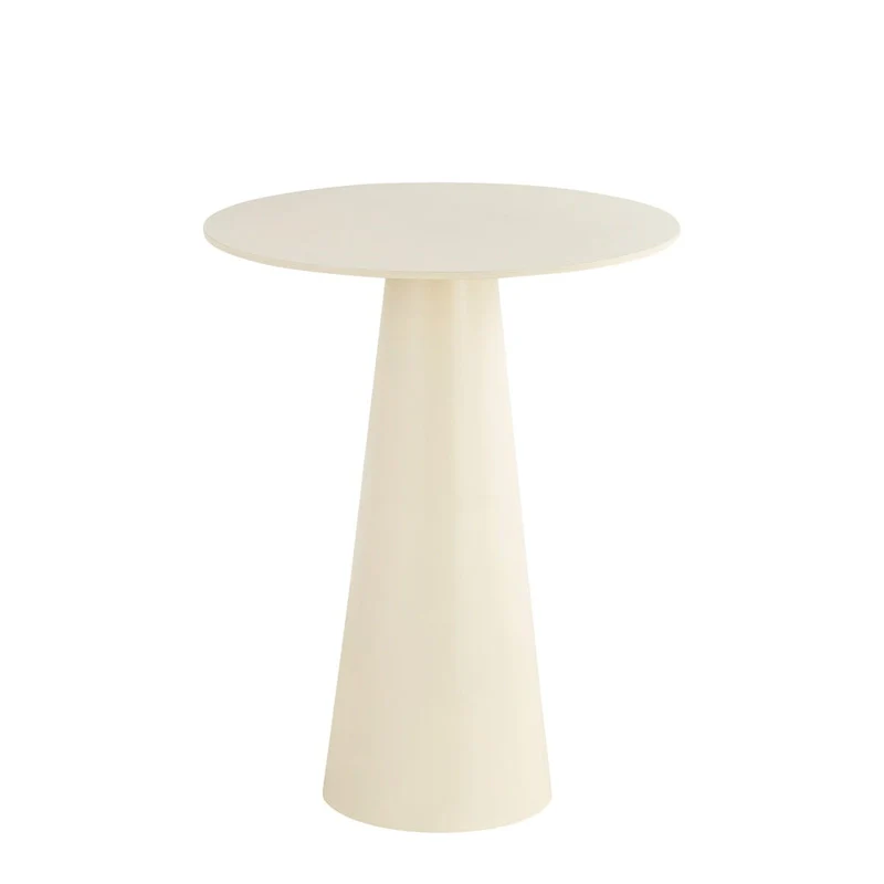 White Finished Aluminum Side Table
