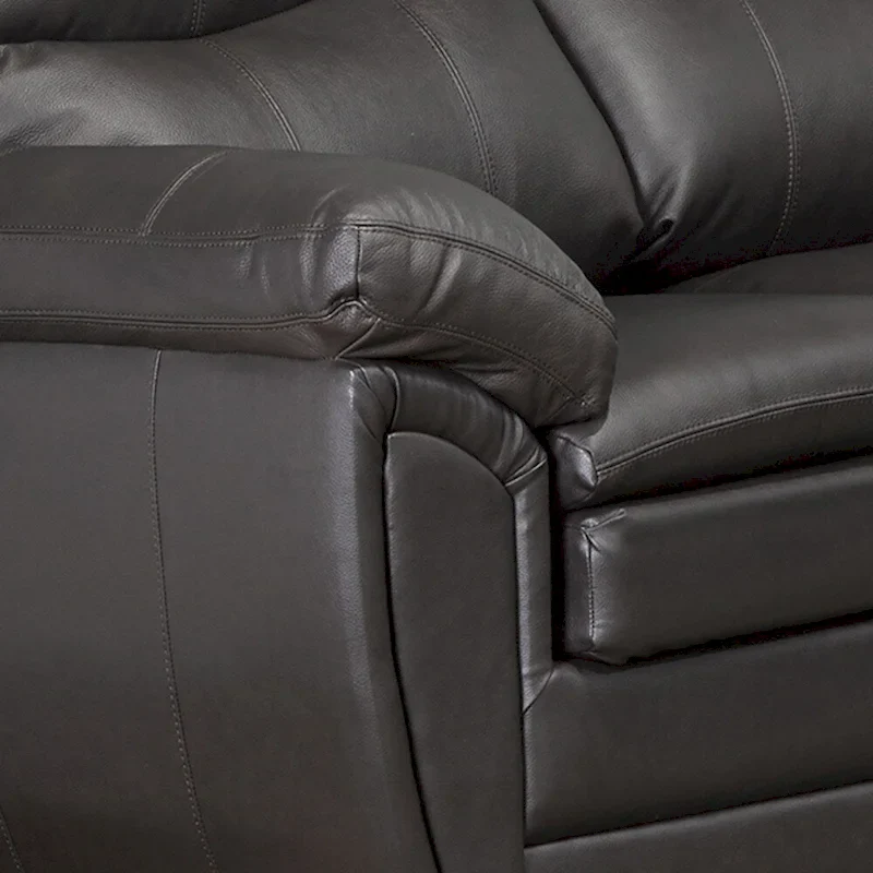 Upton Premium Brown Top Grain Leather Sofa and Loveseat