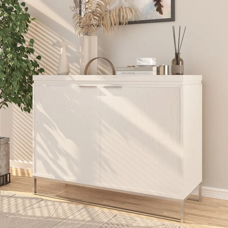 Clihome Furniture Wood 2-Door Accent Cabinet