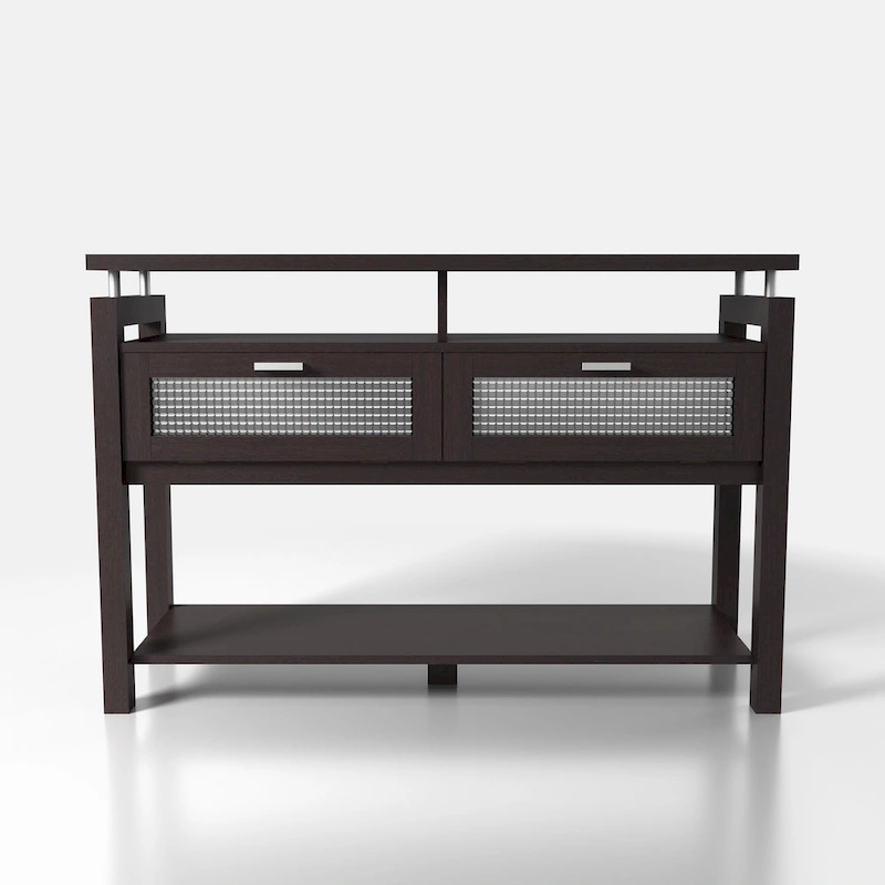Posa Modern Espresso 47-inch 2-Shelf Sofa Table by Furniture of America