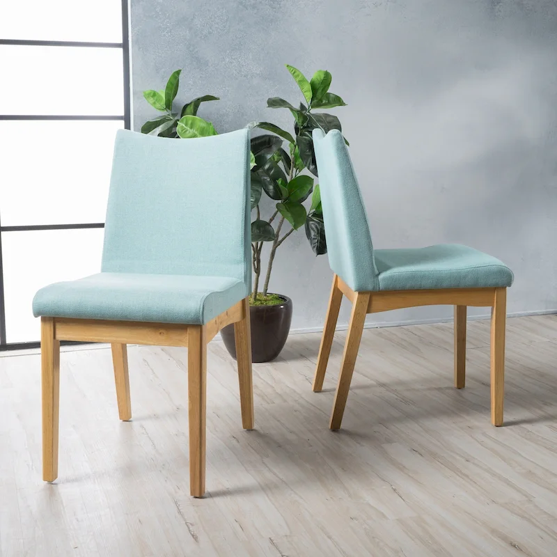 Dimitri Mid-Century Fabric Dining Chair (Set of 2) by Christopher Knight Home