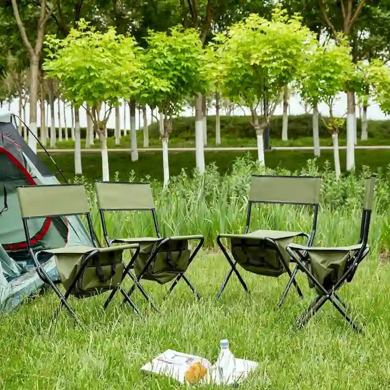 Folding Outdoor Chairs with Storage Bag (Set of 4)