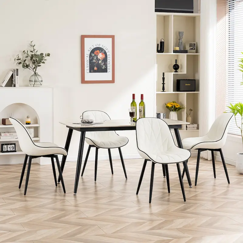 Upholstered Dining Chairs Set of 2 Modern Kitchen Chairs