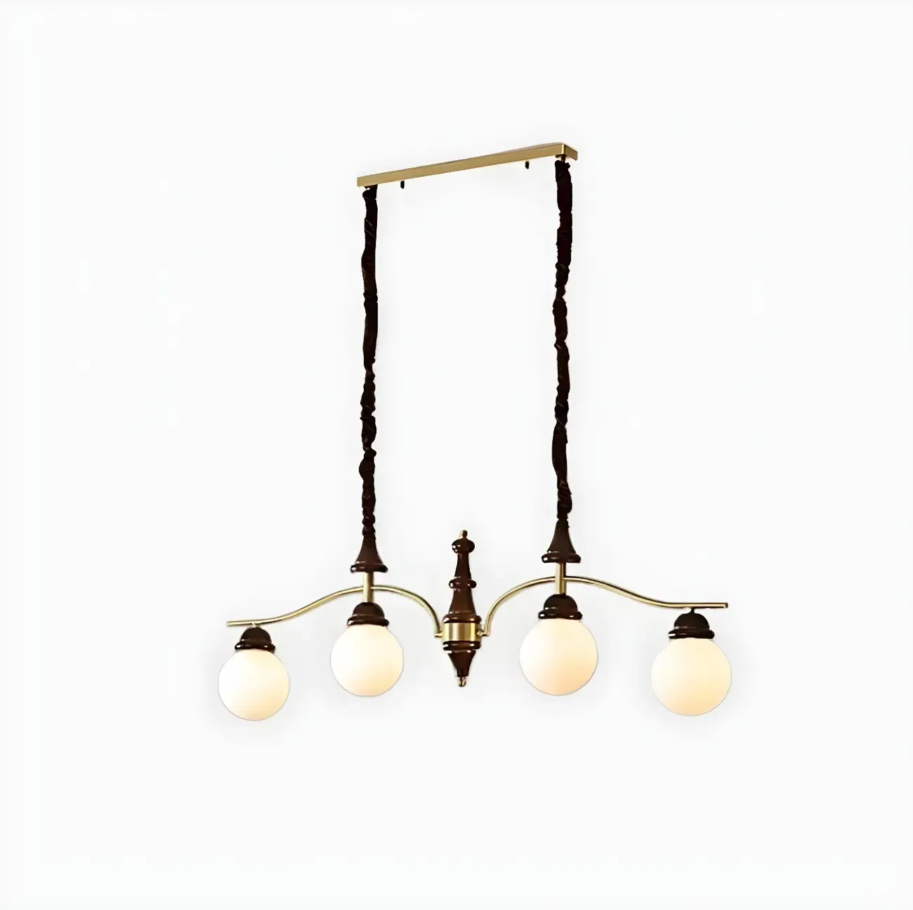 Kitchen Modern Brown Glass Globe Island Pendant Light