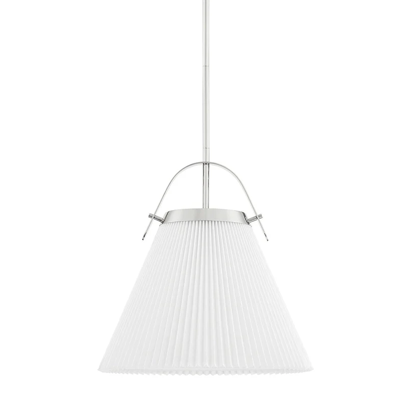 Aldridge 1-Light Small Pendant with Off White Shade