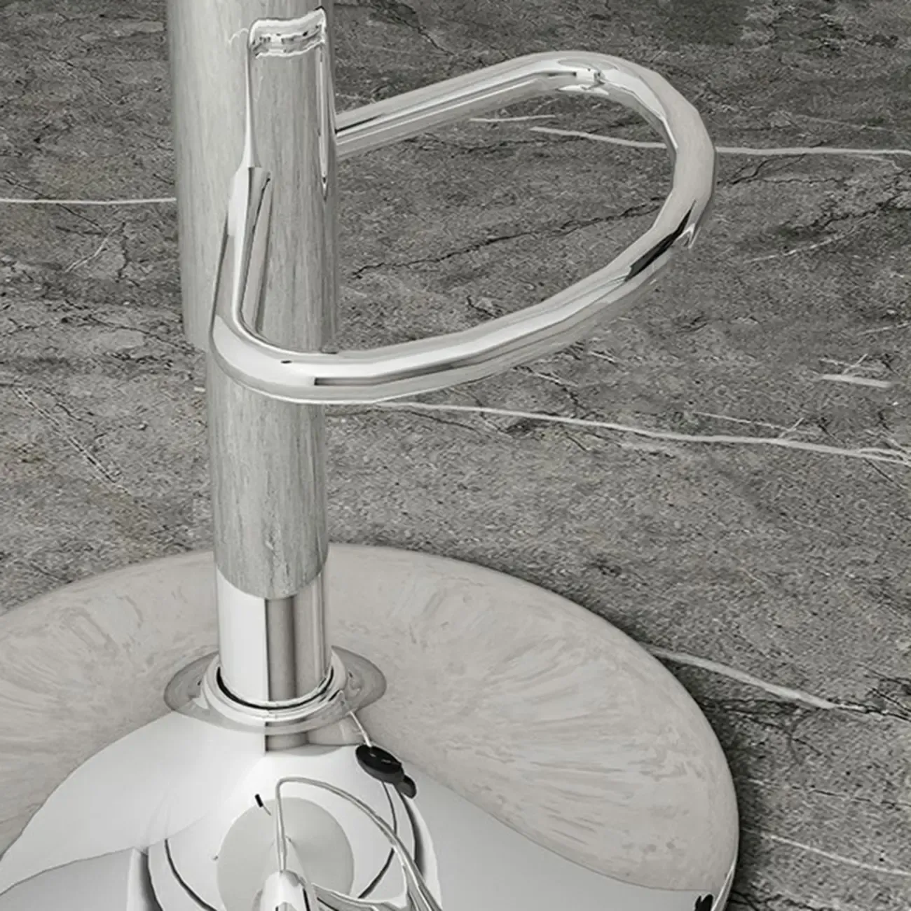 Leather Upholstered Adjustable Swivel Bar Stools