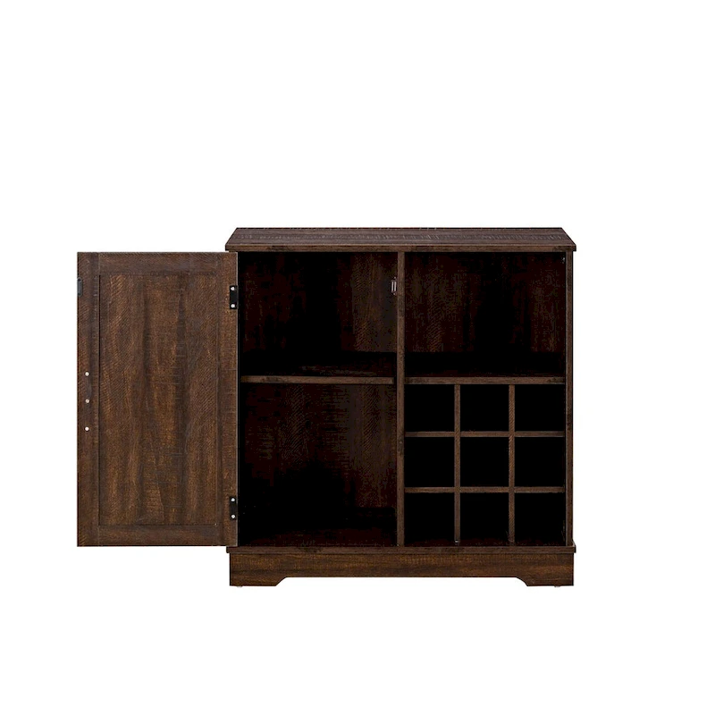 Coffee Bar Cabinet Bar Cabinet w/Wine Rack Buffet Sideboard Cabinet