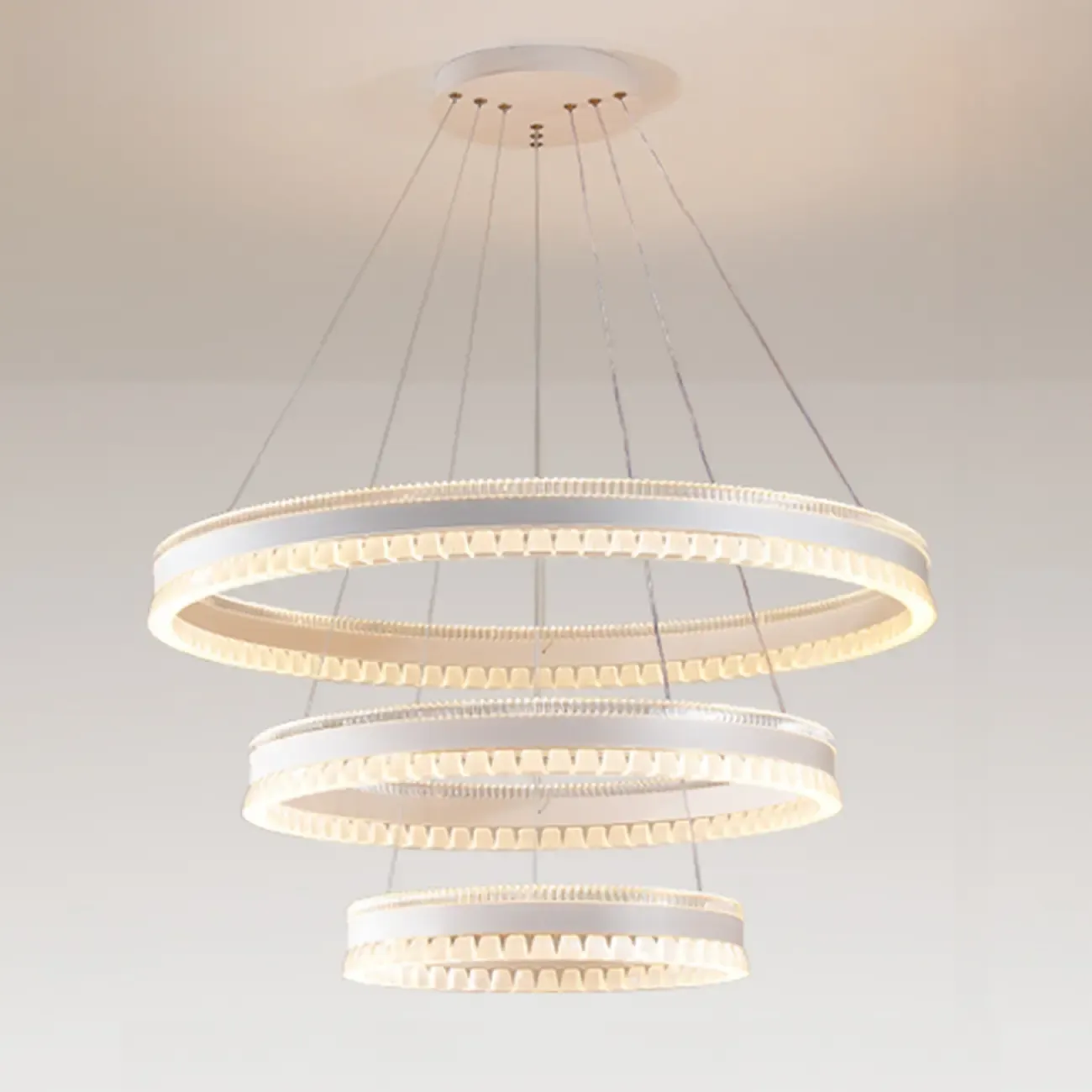 Stylish Modern Circle Tiered Ring LED Chandelier
