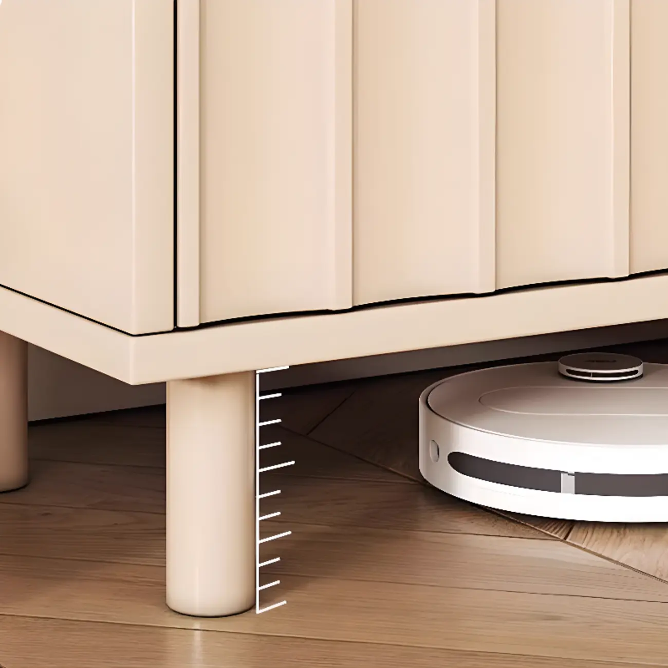 Modern White Closed Back Adjustable Wooden Shoe Cabinet