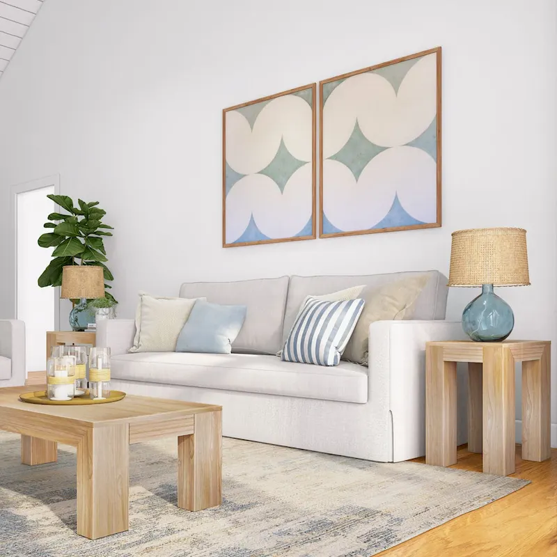 Plank and Beam Modern Rectangular Side Table - 25