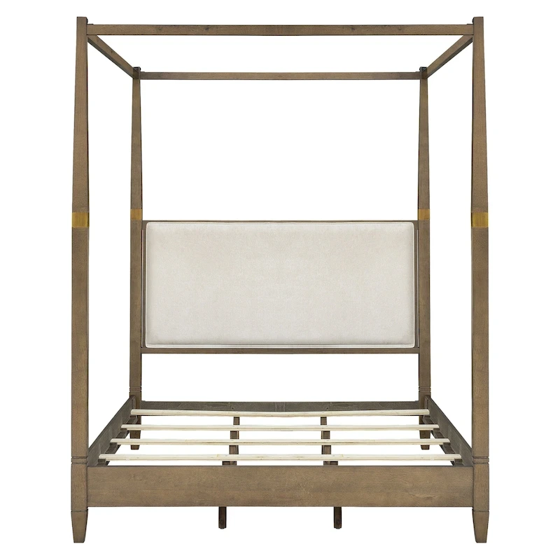 Madison Park Cheshire Brown Canopy Bed Queen