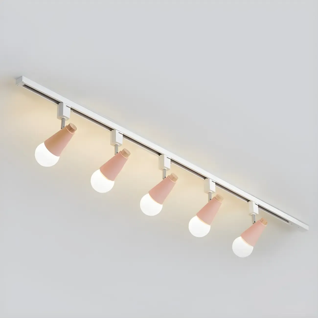 4-Light Modern Conical Adjustable Semi Flush Track Light