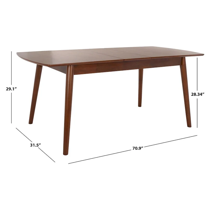 Extension Dining Table - Expandable Design (Natural/Walnut/Grey)