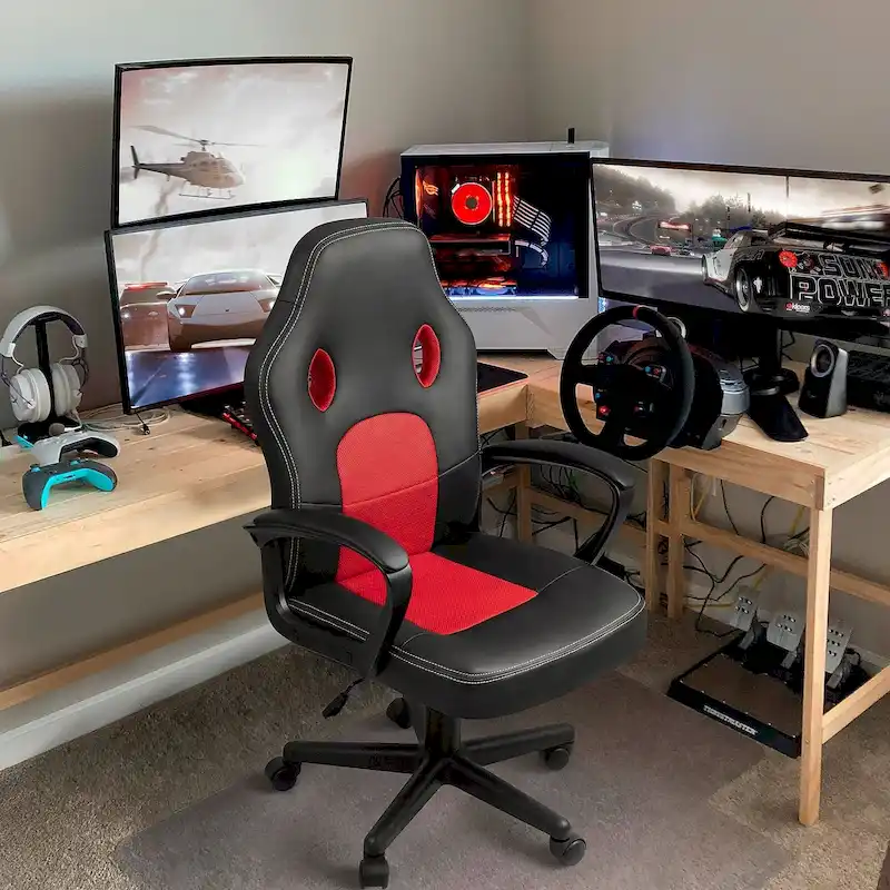 High Back Black Leather Office Gaming Chair