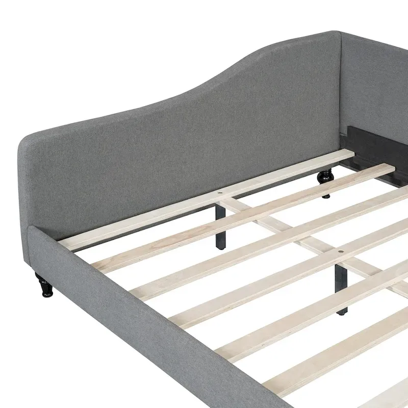 Full L-Shaped Daybed with Wood Legs