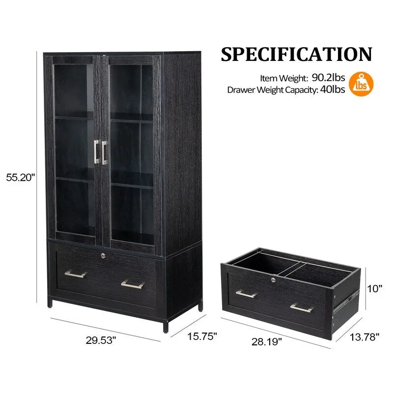 File Cabinet with Adjustable Shelves with Lock