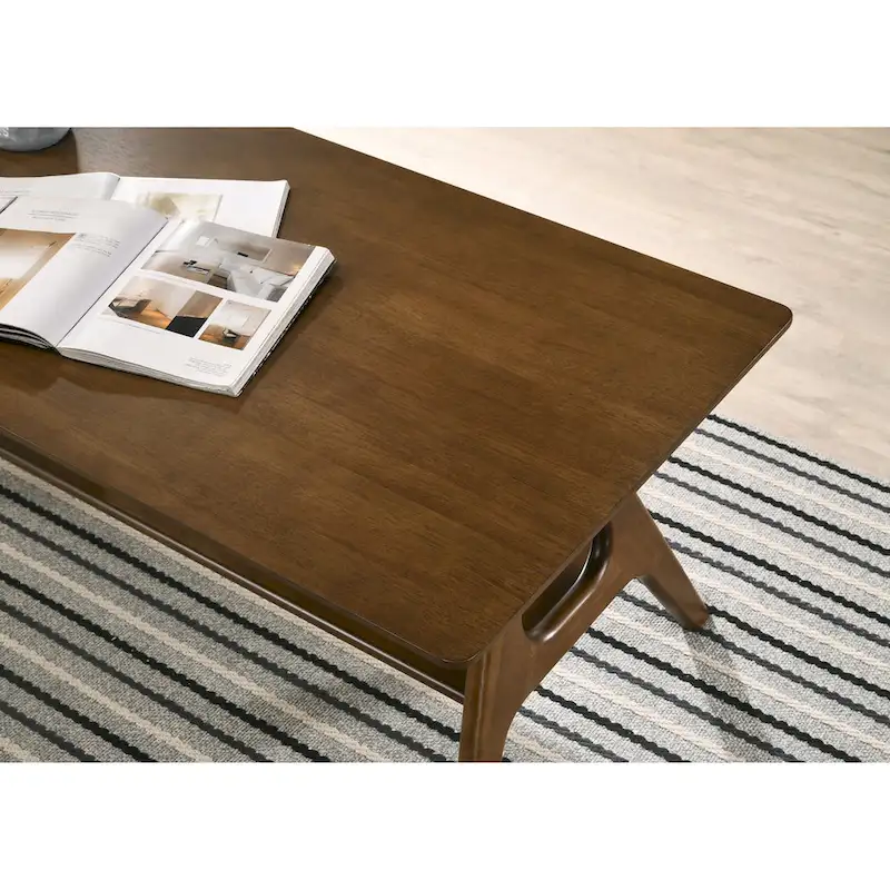 Mid-Century Modern Wood 3-Piece Coffee Table Set