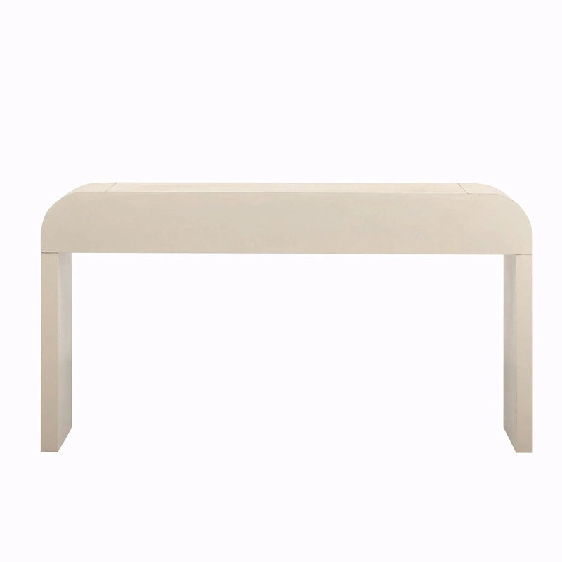 Irresistible Retro Silhouette Console Table: Open Style, Two Top Drawers