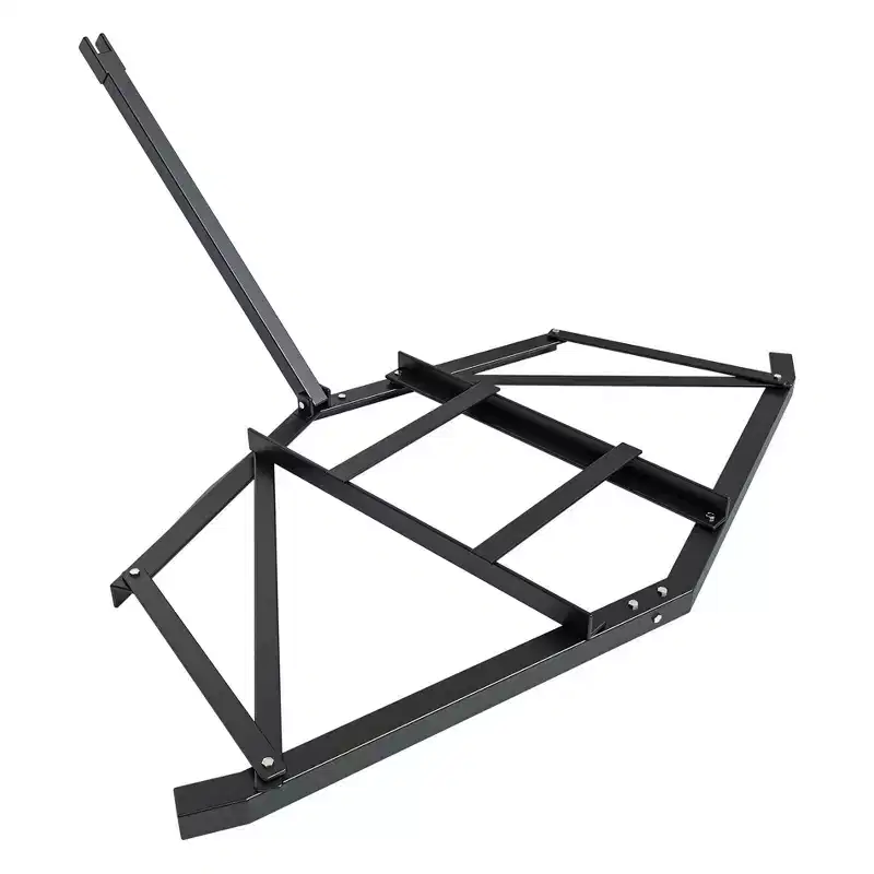 Grading Tool, Land Leveler  Heavy-Duty Steel Ground Groomer with Adjustable Rake, Universal Trailer Coupler & Reinforced Frame for Driveways, Lawns