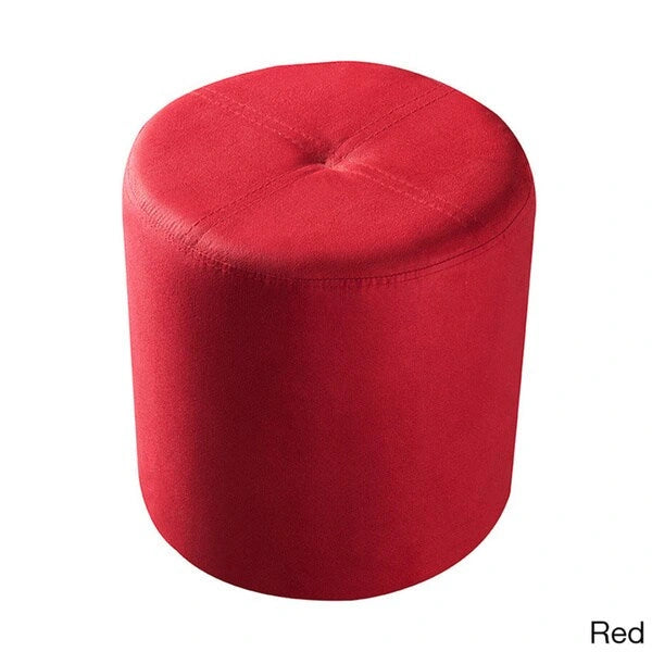 Round Upholstered Stool Ottoman