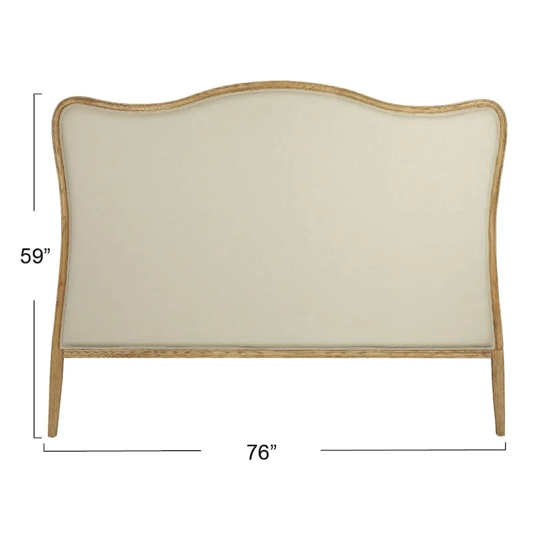 Oak & Linen Headboard