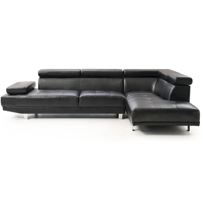 Riveredge 109 in. W 2-piece Faux Leather L Shape Sectional Sofa - 76L x 109W x 28H