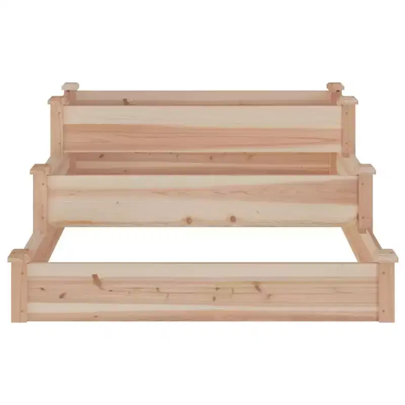 vidaXL Garden Raised Bed Strawberry Planter Vegetable Herb Bed Solid Wood Fir