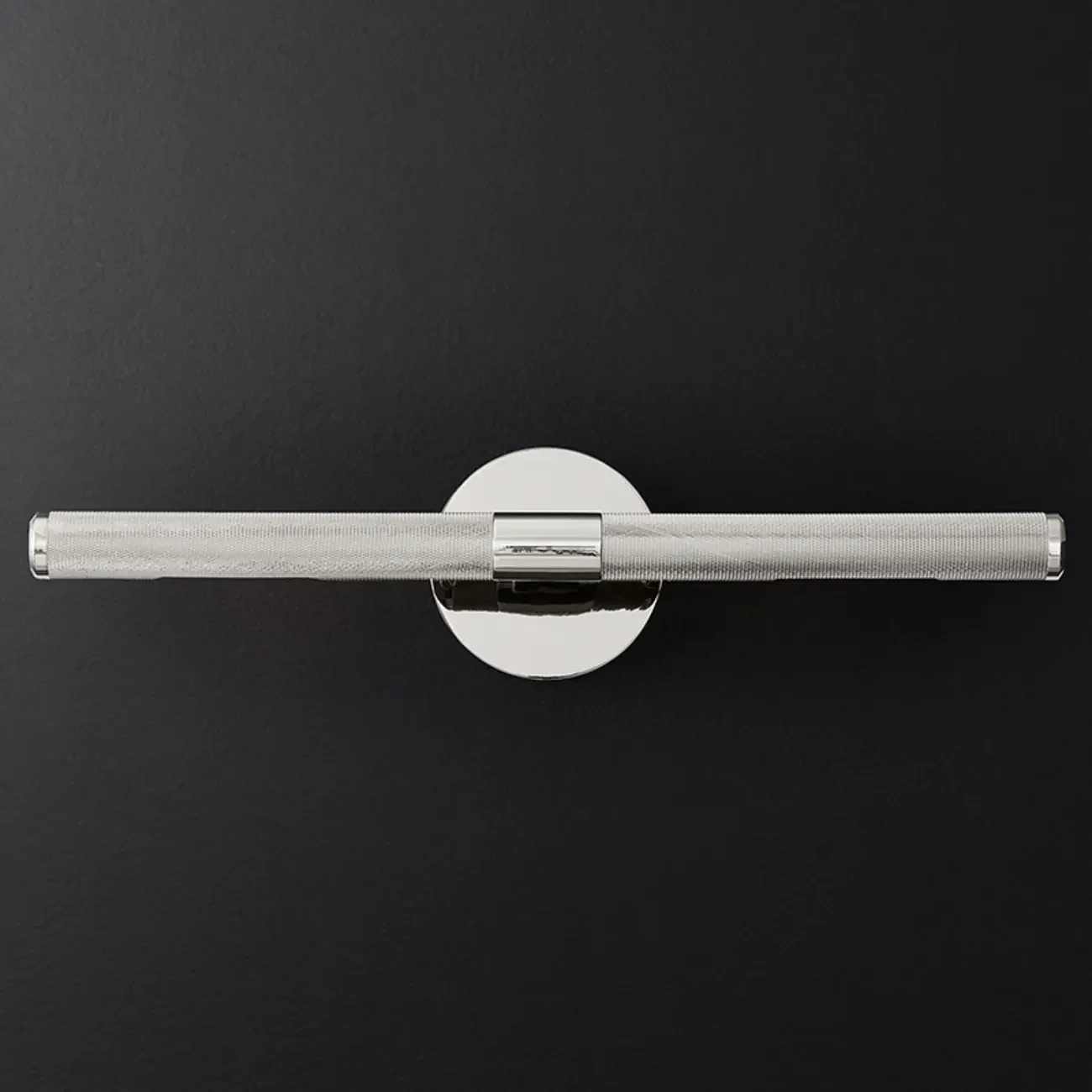 Modern Bathroom Black 2-Light Tube Vanity Light