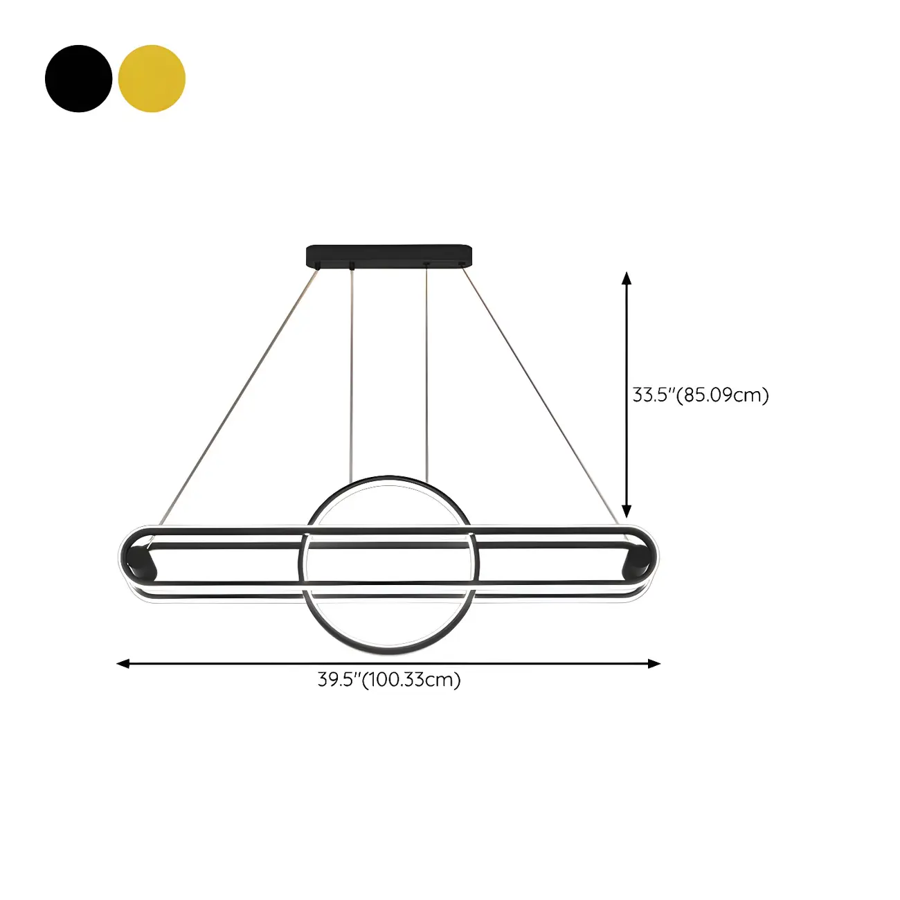 Adjustable Modern Iron Linear Pendant Light