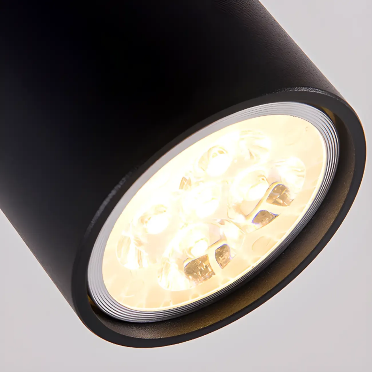 Adjustable Cylindrical Metal Black Hanging Pendant Light