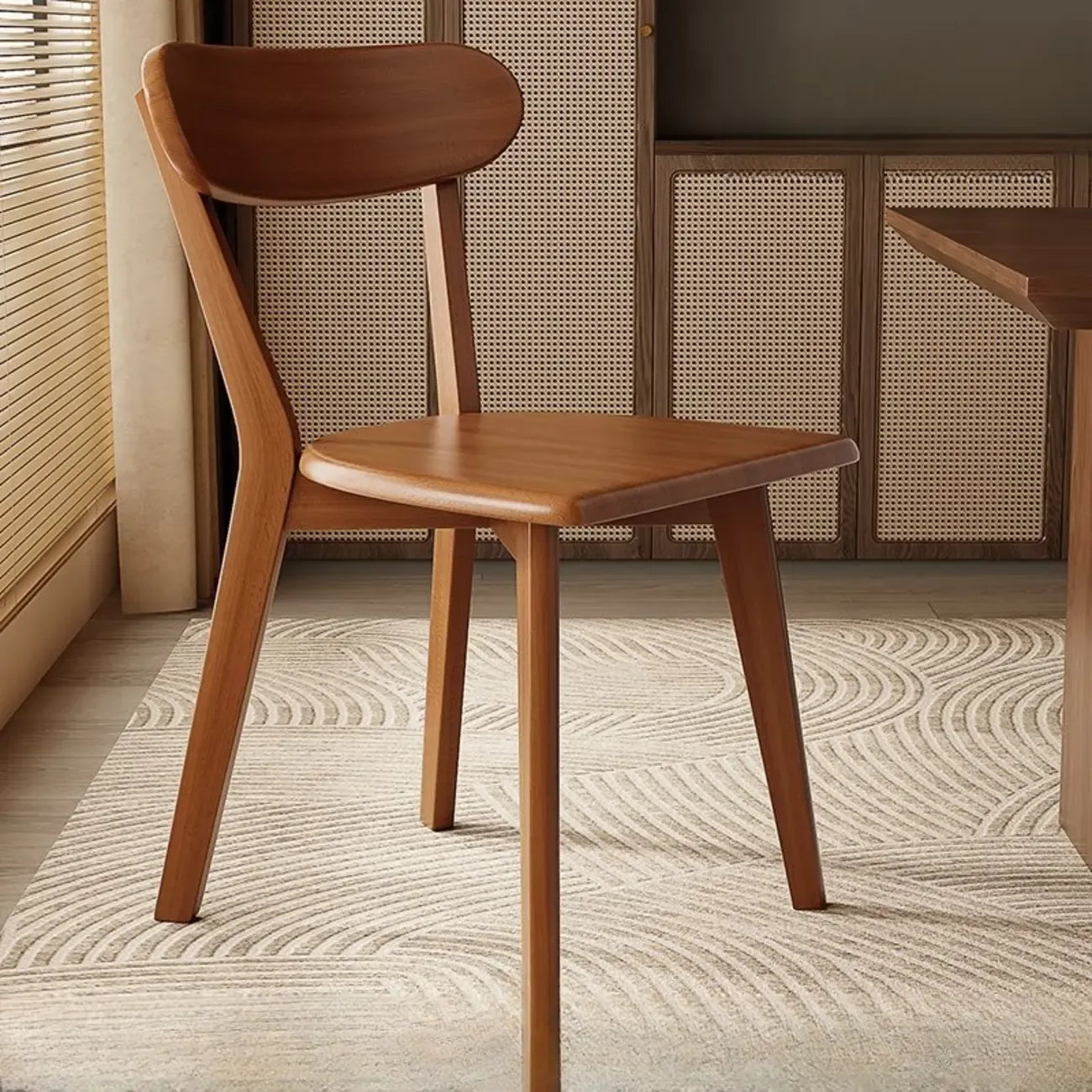 Modern Wood open Low Back Armless Dining Chair