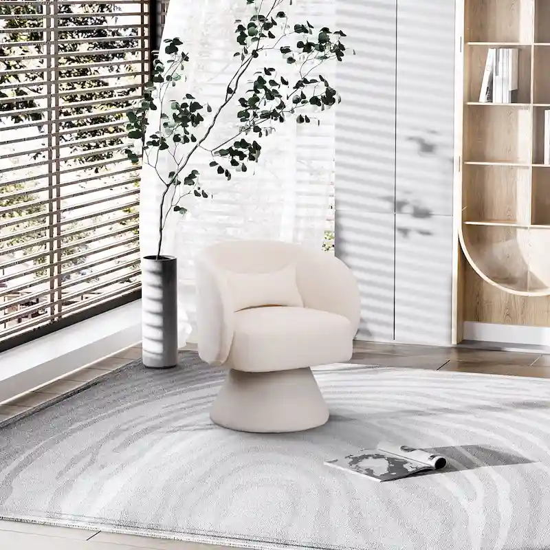 Ouyessir 360 Degree Modern Swivel Cuddle Barrel Sofa Chairs