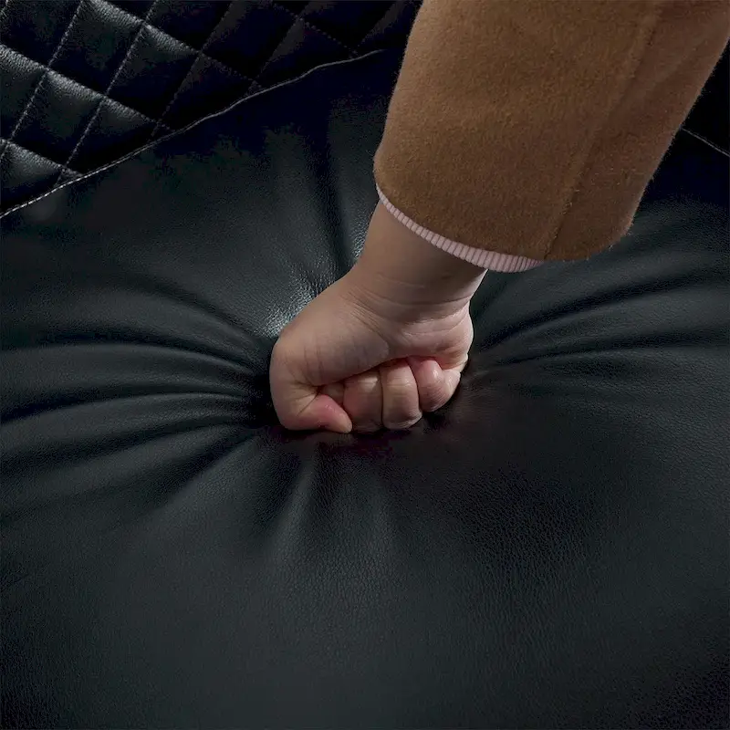 Faux Leather Nailheads Swivel Barrel Chair Set of 2