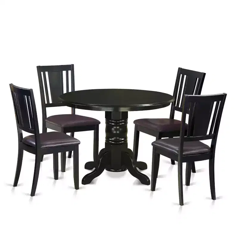 Dining Table Set with Chairs - Kitchen Dinette Table & 4 Chairs - Modern Style