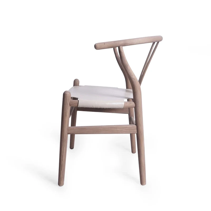 Ash Wood Dining Chairs Set of 6 - Mid-Century Modern Style