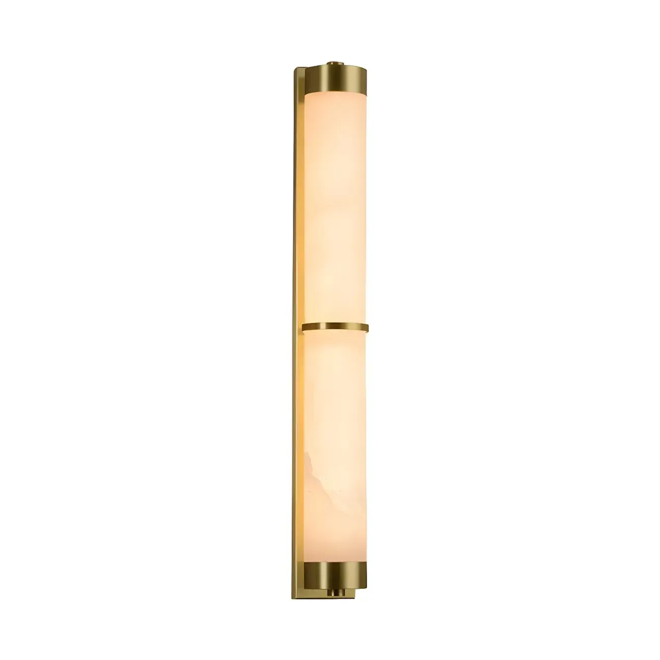 Modern Cylinder Stone Gold LED Wall Sconce