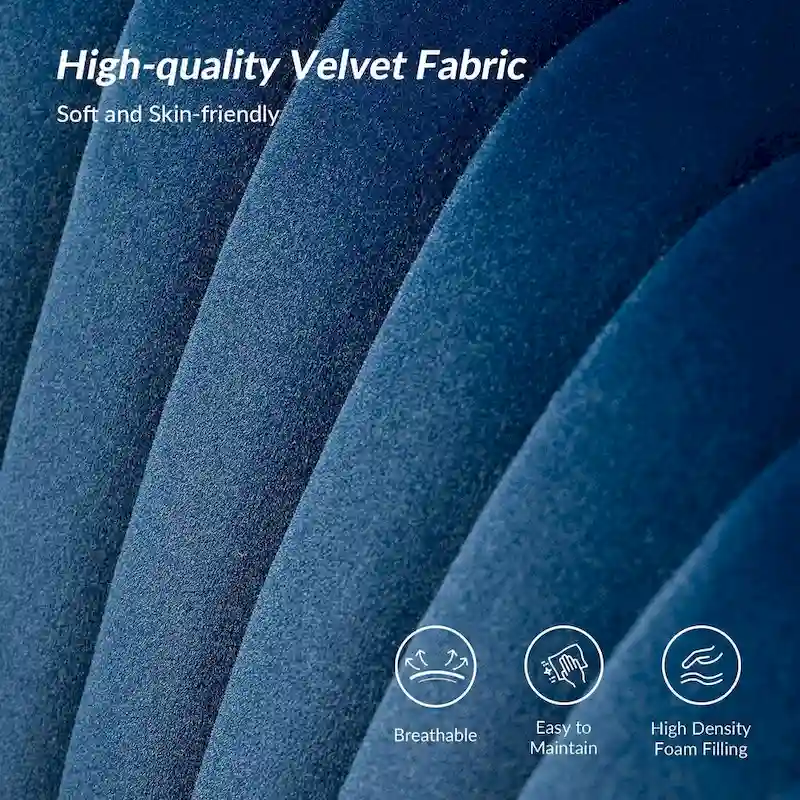 Delicia 3 Piece High-Quality Velvet Fabric Living Room Set with Sturdy Legs by HULALA HOME