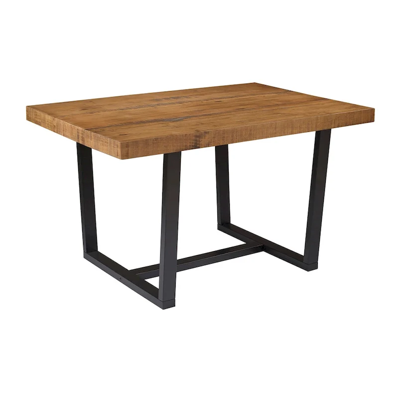 Distressed Pine Wood Dining Table 52-inch