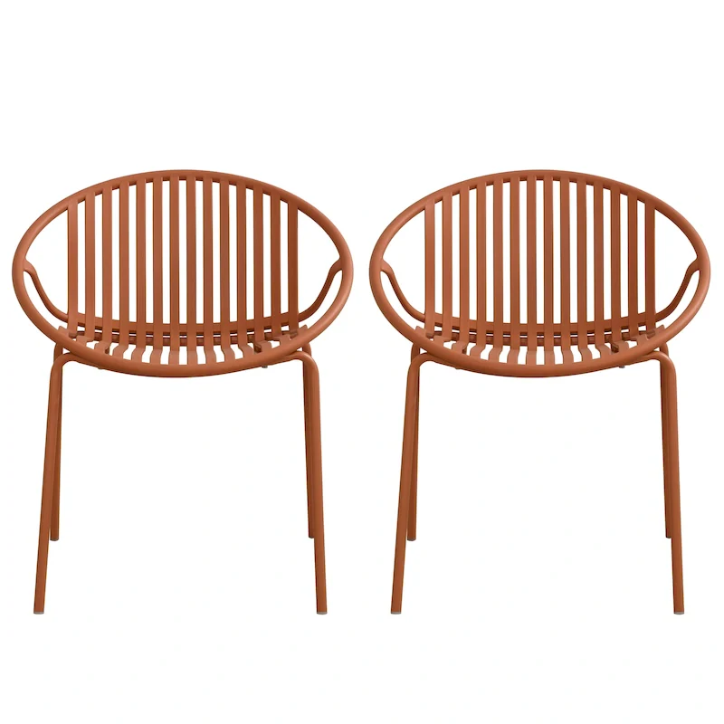 Patio Dining Chairs Stackable Chairs with Breathable Design