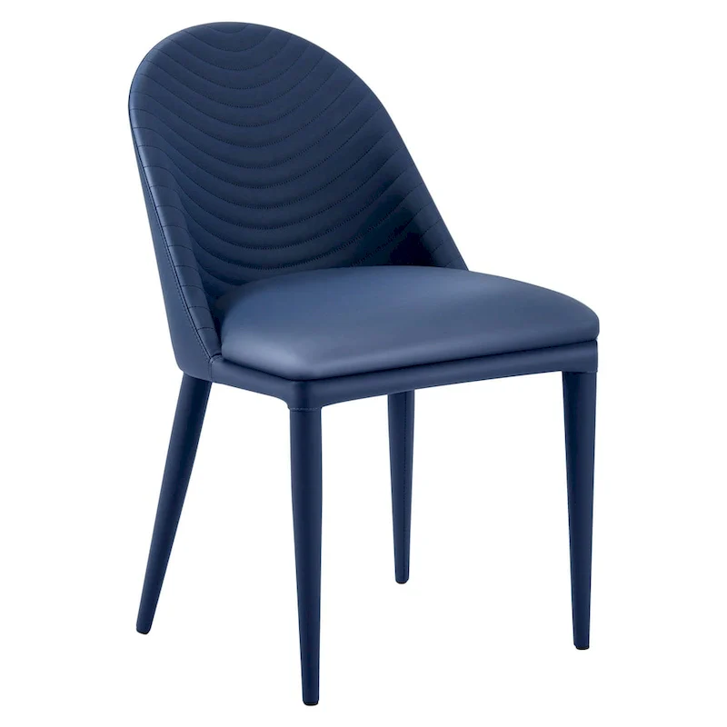 Fully Assembled Microfiber Leather Upholstered Dining Chairs, Set of 2 - 22.44D x 18.5W x 32.28H