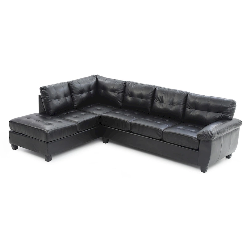 Gallant 111 in. W 2-piece Faux Leather L Shape Sectional Sofa - 78L x 111W x 32H