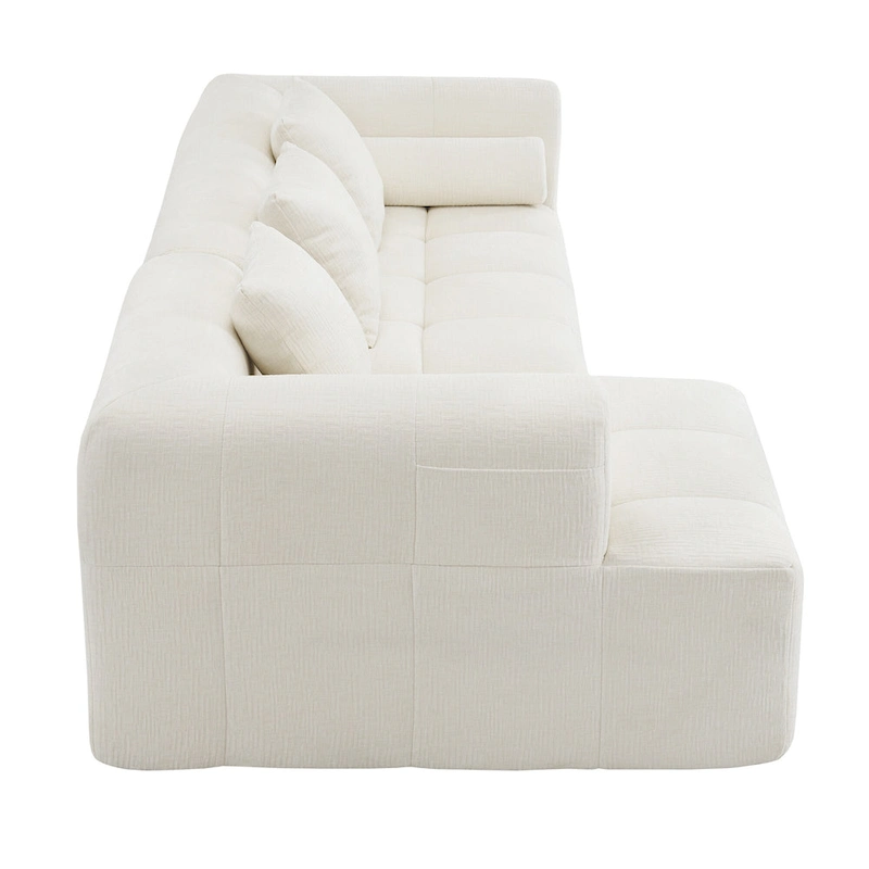 101.2 Chenille Modular Sectional Sofa with Deep Seating, Free-Combined Design and High-Density Foam Construction
