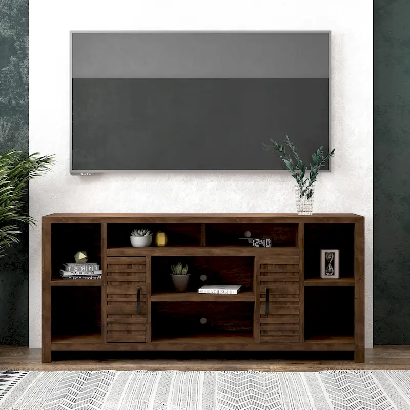 Bridgevine Home Sausalito 74 inch TV Stand Console for TVs up to 85 inches, No Assembly Required